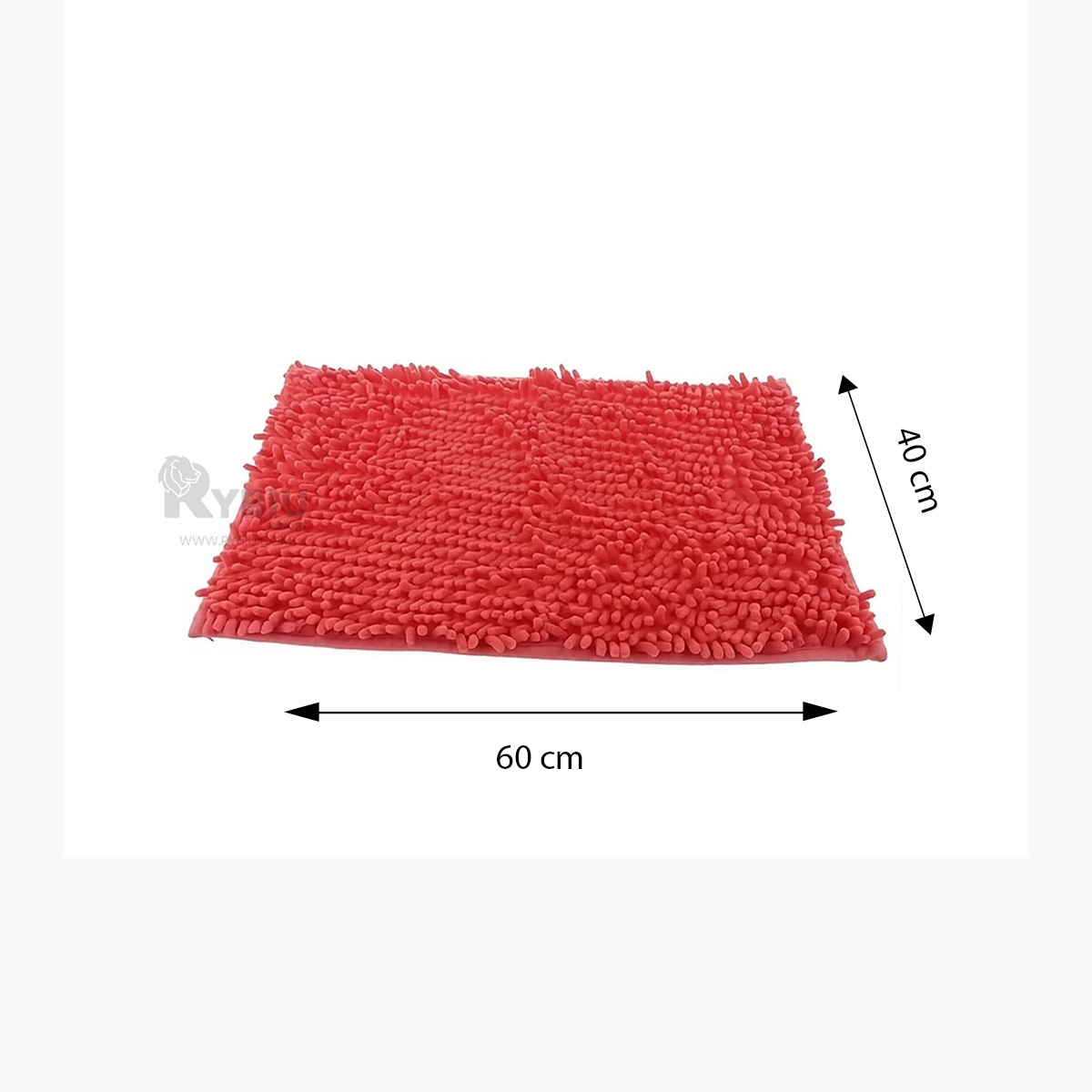 MOQUETA RYBIU HO29298 60 X 40 CM MODERNA UTIL PARA SALA EN ROJO + REGALO LIGAS PARA PEINAR - 5