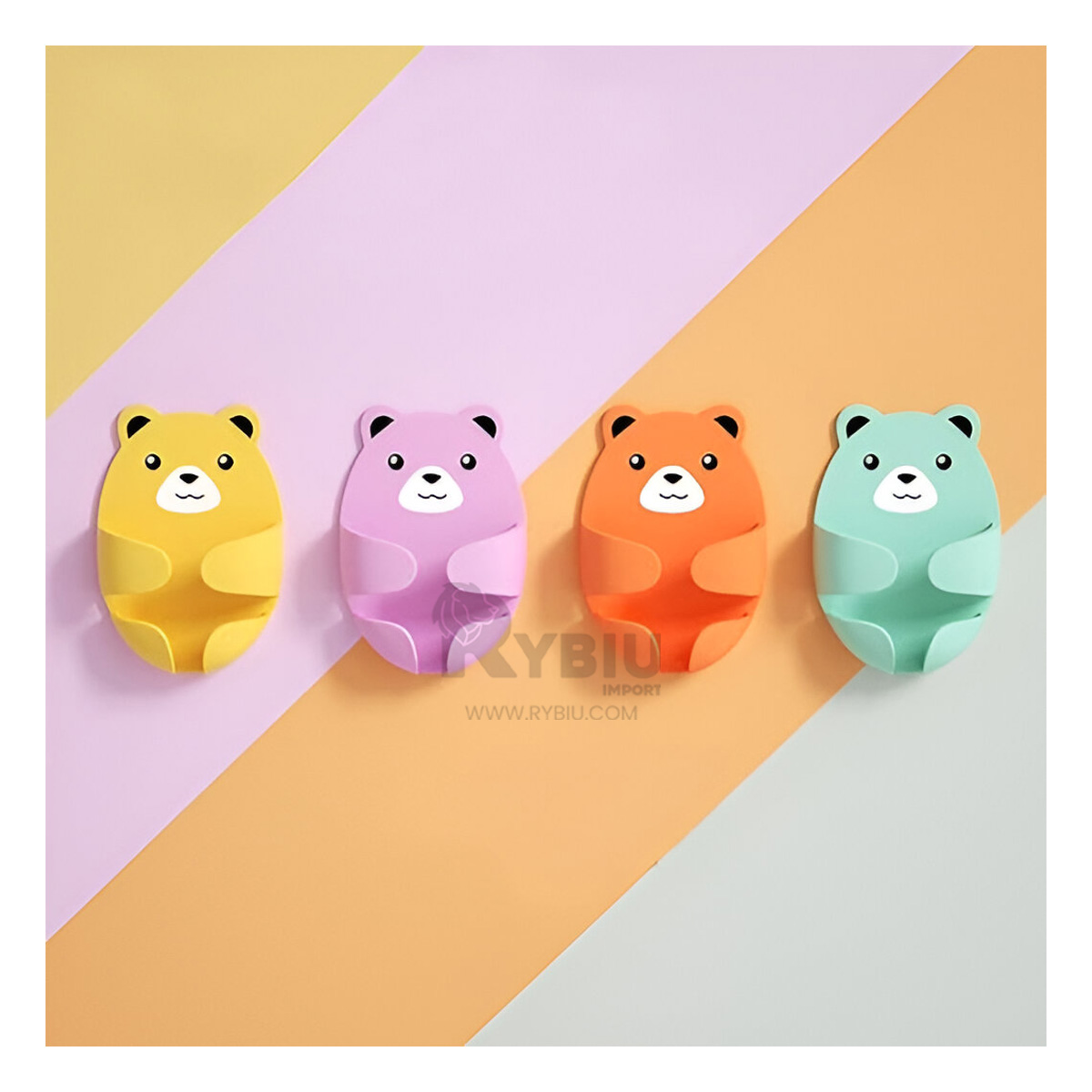 SET SOPORTES RYBIU HO29721 MULTICOLOR IDEAL ENCHUFE + ENVOLTORIO REGALO - 1