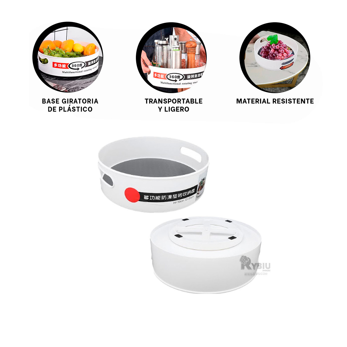 BANDEJA RYBIU HO29725 BLANCO RESISTENTE TALLA S + ENVOLTORIO REGALO - 4