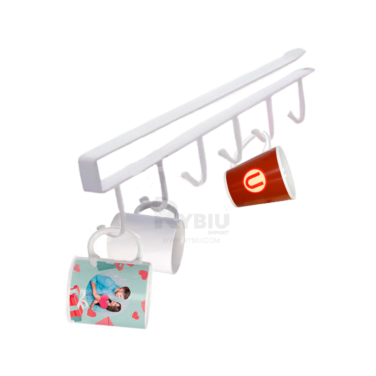 SOPORTE RYBIU HO29714 BLANCO DECORATIVO TAZAS + PAPEL REGALO - 2
