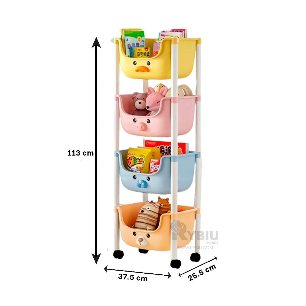 ORGANIZADOR RYBIU HO29674 MULTICOLOR SIMPLE 4 NIVELES + PAPEL REGALO - 5