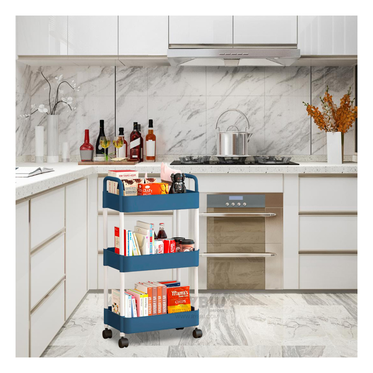 ORGANIZADOR RYBIU AZUL ACERO OBJETOS AZUL + REGALO AGENDITA - 3