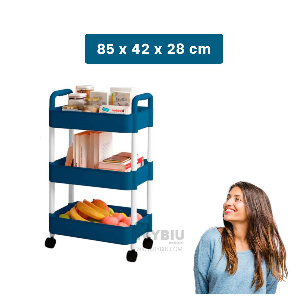 ORGANIZADOR RYBIU AZUL ACERO OBJETOS AZUL + REGALO AGENDITA - 5