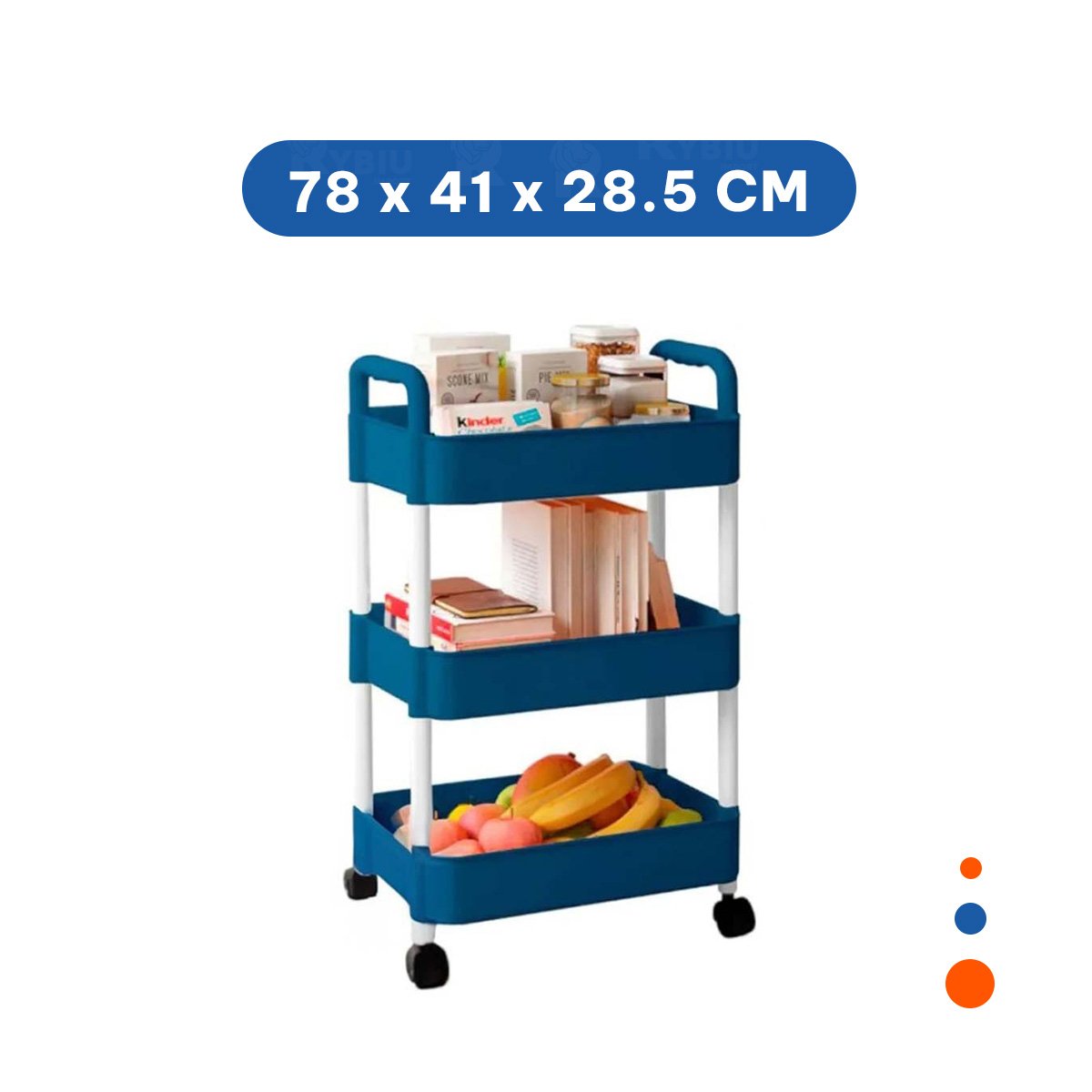 ORGANIZADOR RYBIU AZUL ACERO PRACTICO AZUL + REGALO STICKERS - 4
