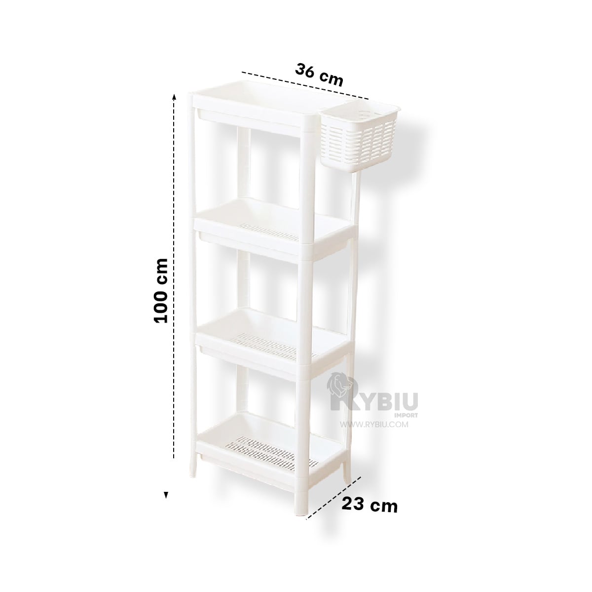 ESTANTE RYBIU HO29697 BLANCO 4 NIVELES + PAPEL REGALO - 5