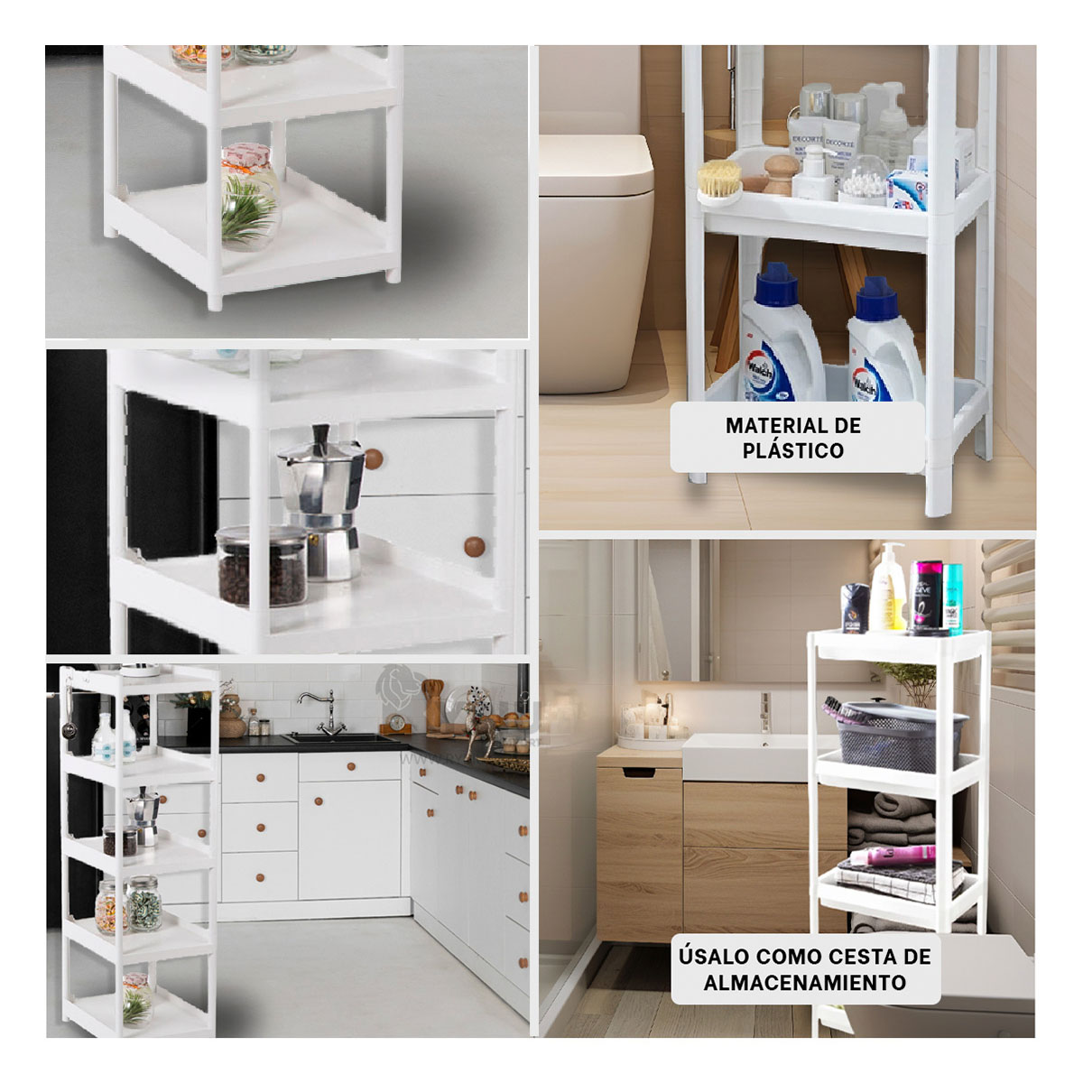 ORGANIZADOR RYBIU HO29697 BLANCO UTIL + REGALO LIGAS PEINAR - 3