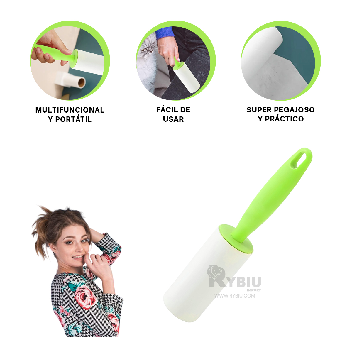 REMOVEDOR RYBIU HO30021 BLASERS VERDE + REGALO LIGAS PEINAR - 3