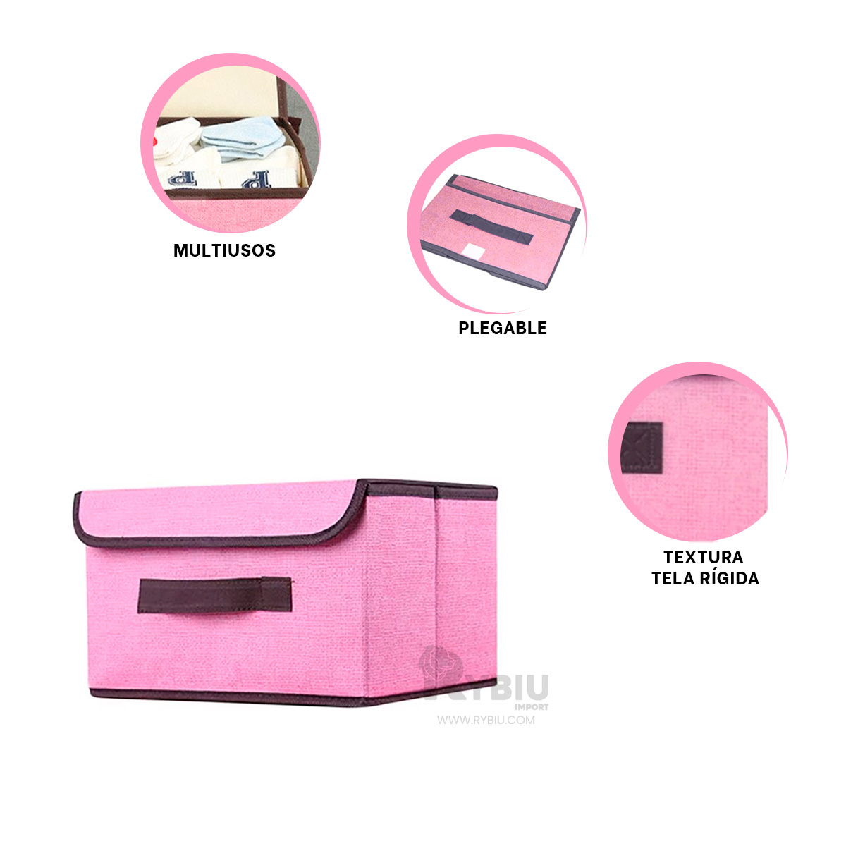 ORGANIZADOR RYBIU HO29774 ROSADO ELEGANTE + REGALO STICKERS - 1