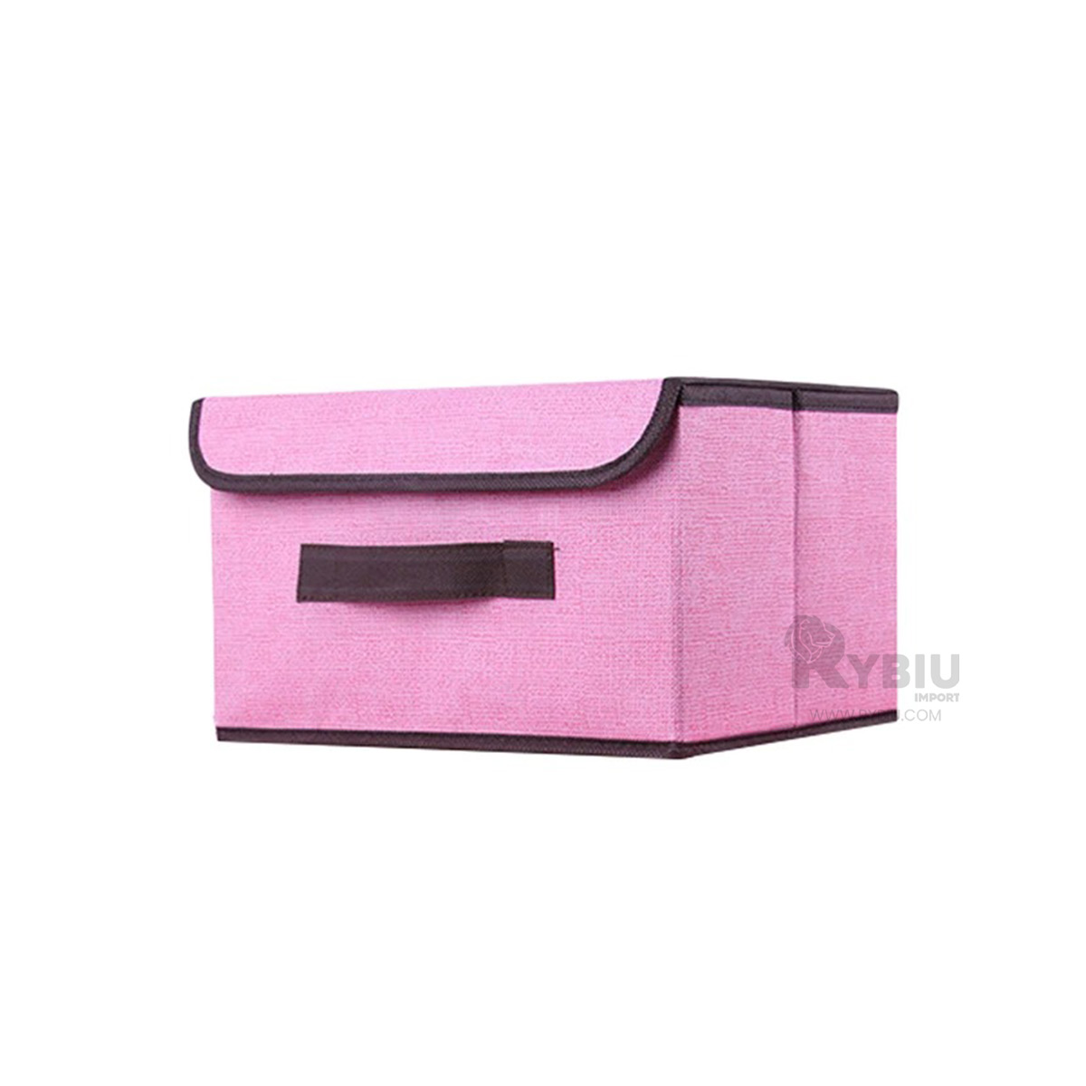 CESTA DE ORGANIZAR PRENDAS EN ROSADO Y+BANDERITAS ADHESIVAS - 2