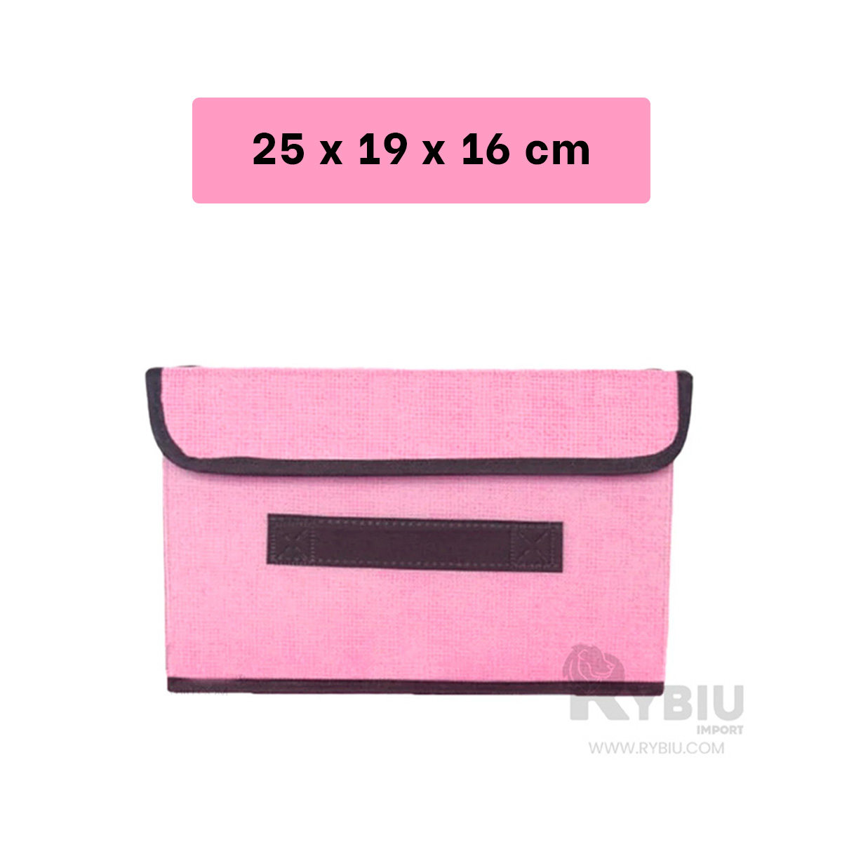 CESTA DE ORGANIZAR PRENDAS EN ROSADO Y+BANDERITAS ADHESIVAS - 5