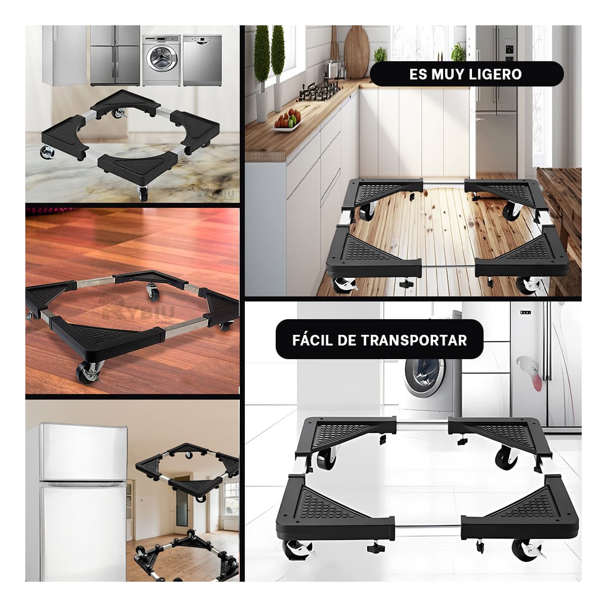 SOPORTE FLEXIBLE EN ACERO DE NEGRO Y+REGALO STICKERS - 4