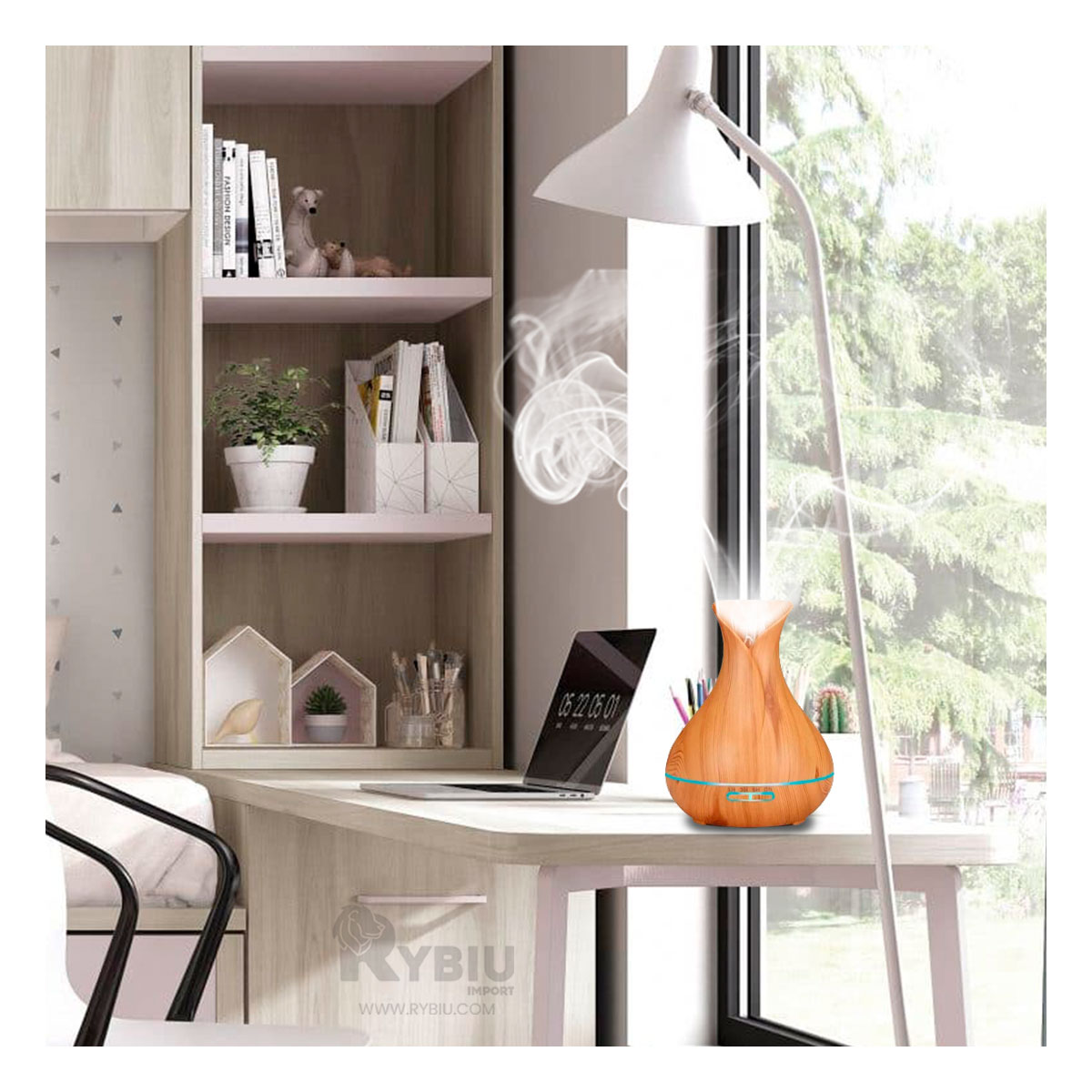 SET DIFUSOR RYBIU HO30729 MADERA CLARA VERSATIL + PAPEL REGALO - 3