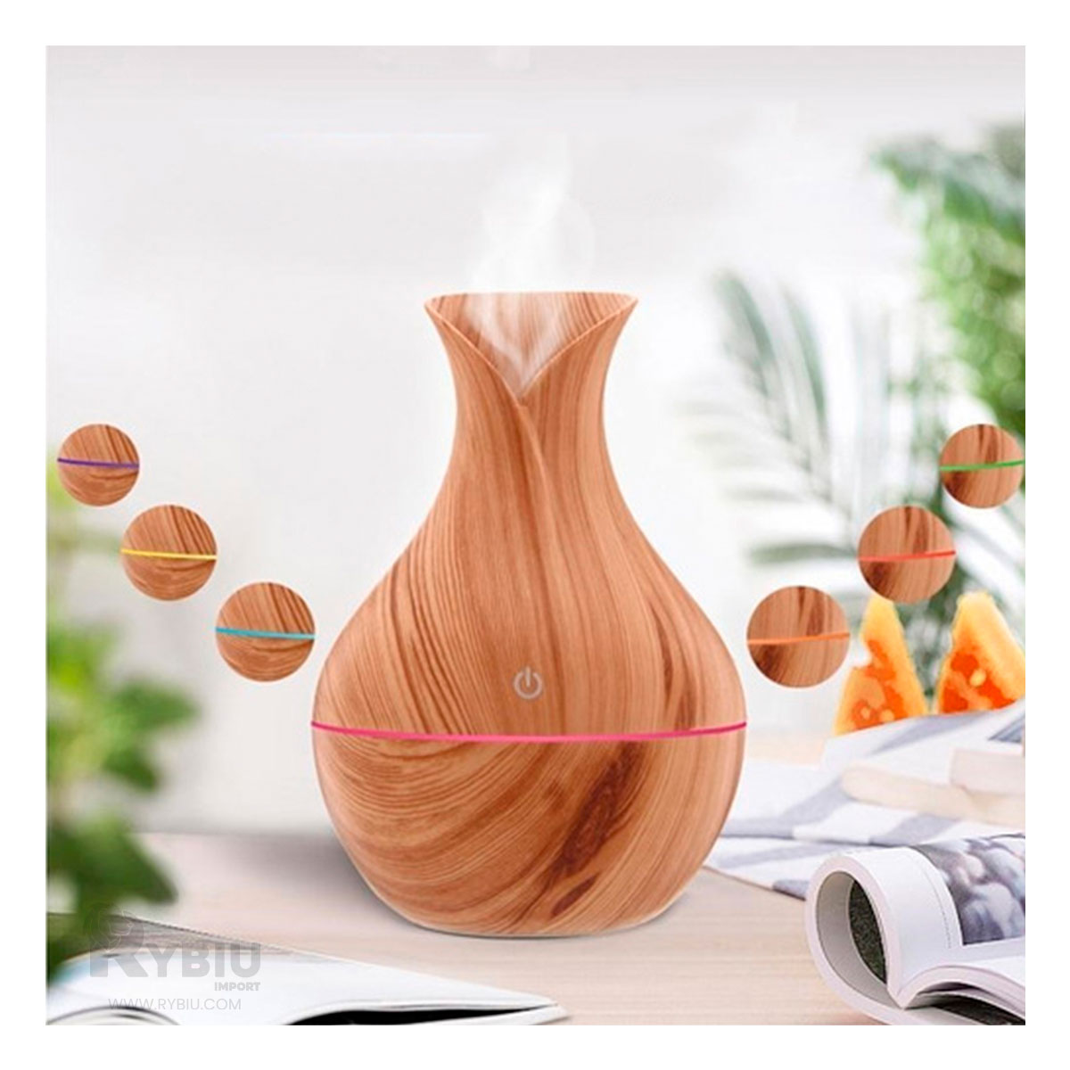 SET DIFUSOR RYBIU HO30729 MADERA CLARA VERSATIL + PAPEL REGALO - 4