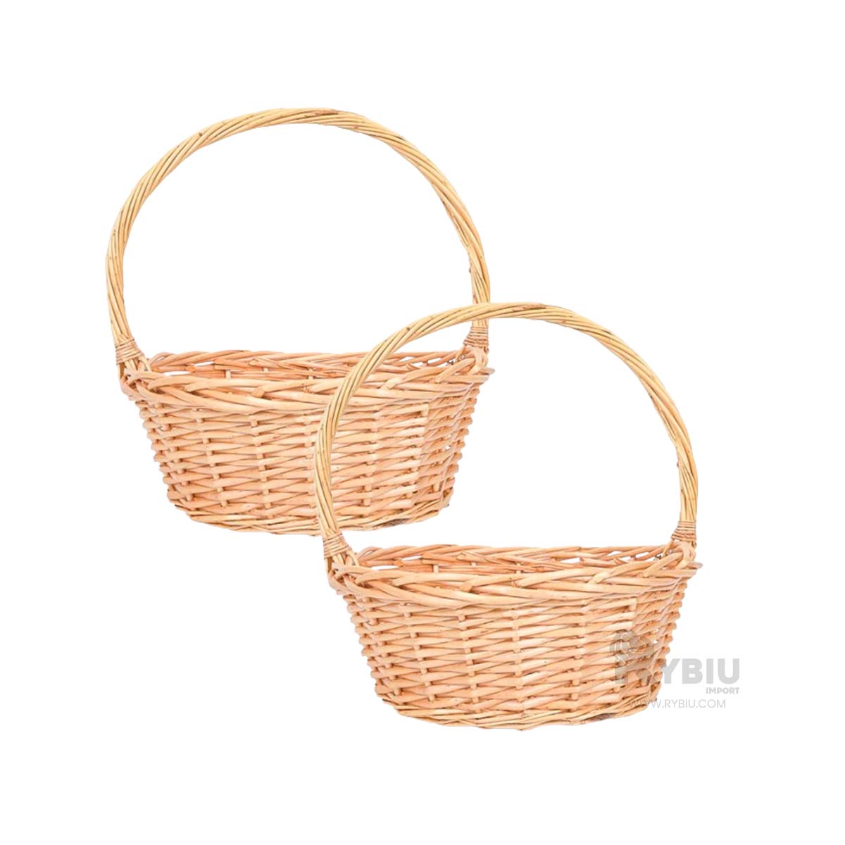 SET CANASTA RYBIU HO32328 MIMBRE MARRON FUNCIONAL HUEVOS + PAPEL REGALO - 1