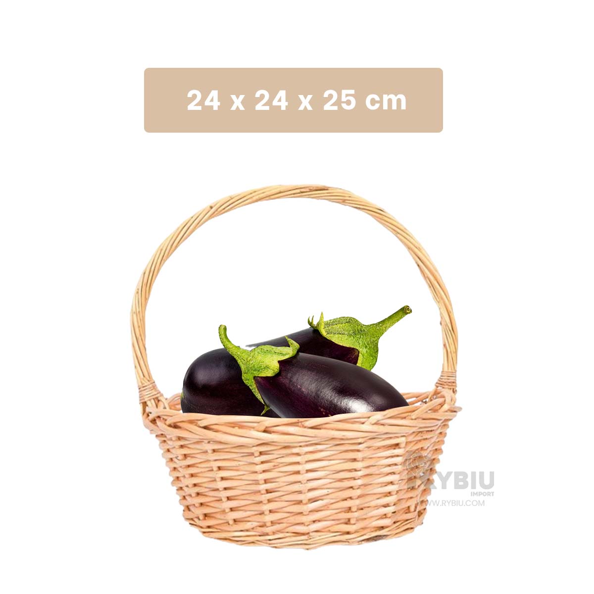 SET CANASTA RYBIU HO32328 MIMBRE MARRON FUNCIONAL HUEVOS + PAPEL REGALO - 5