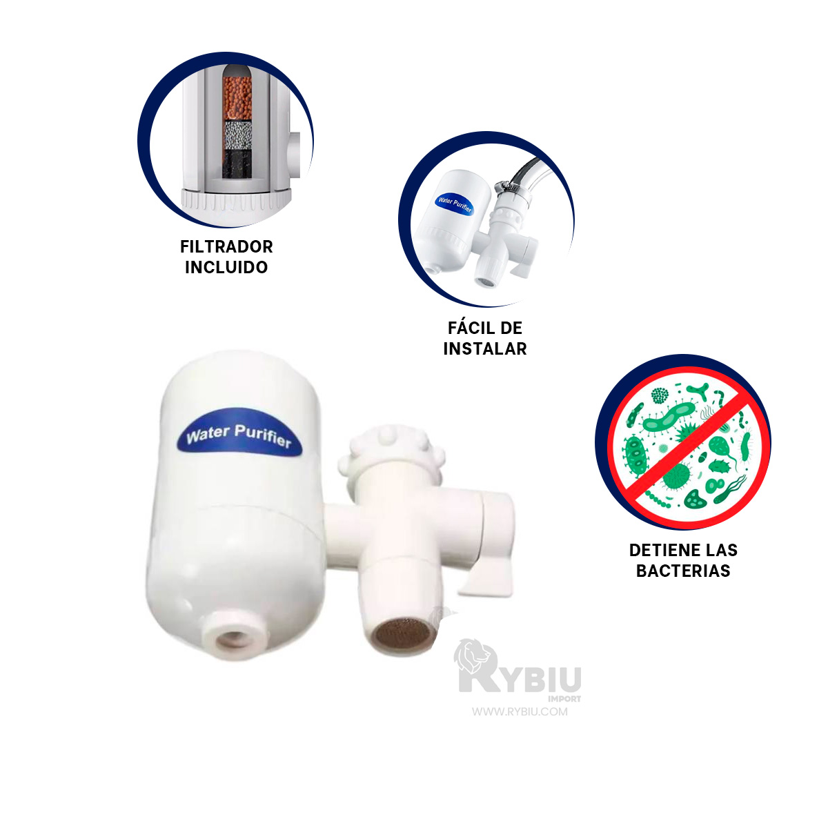 DEPURADOR RYBIU HO30751 BLANCO TECNOLOGICO + BANDERITAS ADHESIVAS - 1