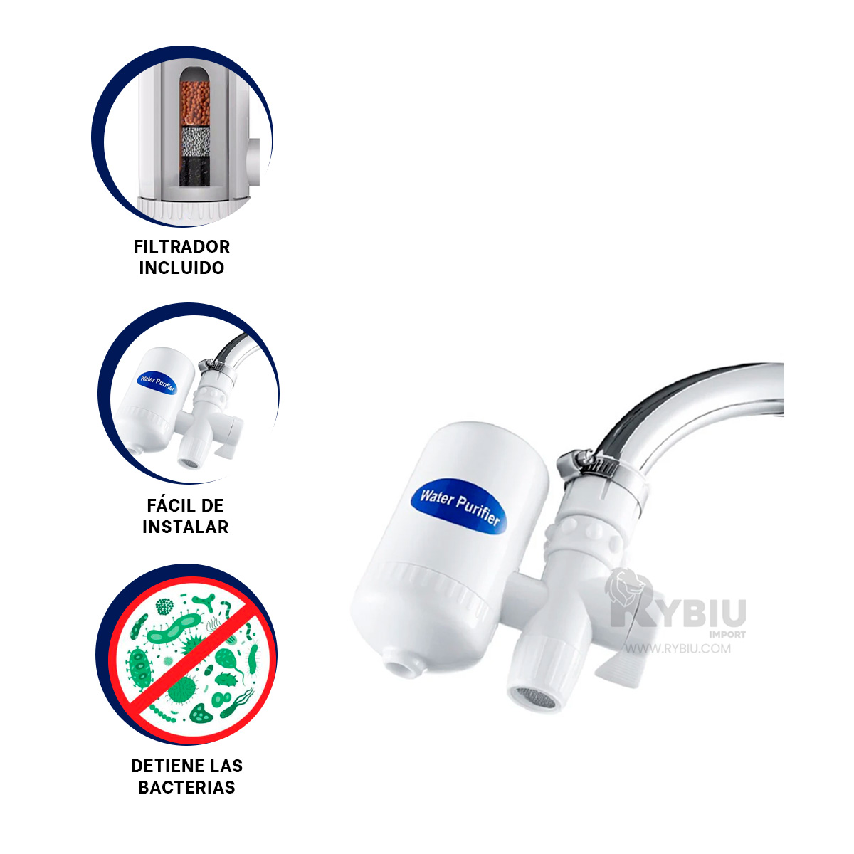 DEPURADOR RYBIU HO30751 BLANCO TECNOLOGICO + BANDERITAS ADHESIVAS - 2