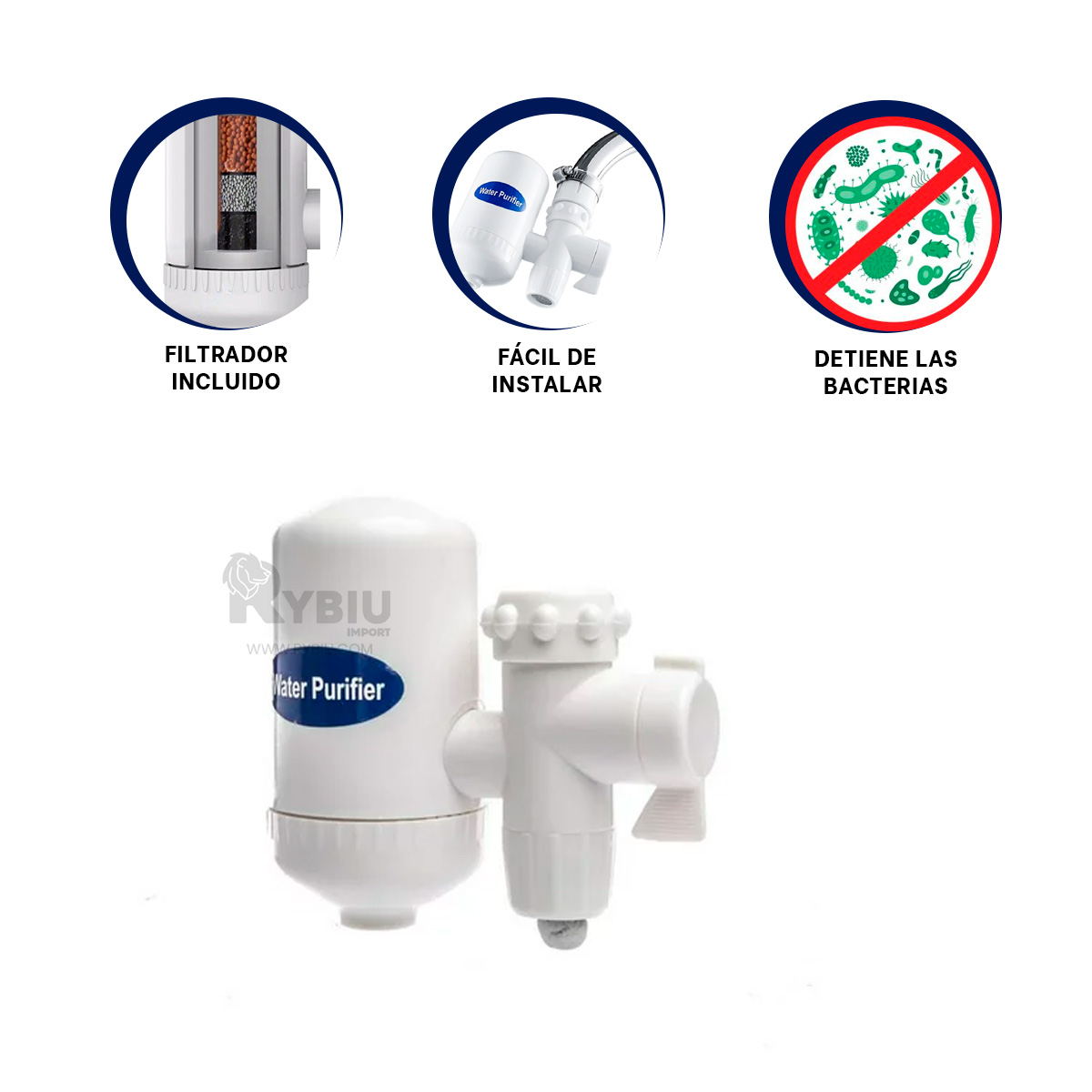 DEPURADOR RYBIU HO30751 BLANCO IDONEO + REGALO LIGAS PEINAR - 4