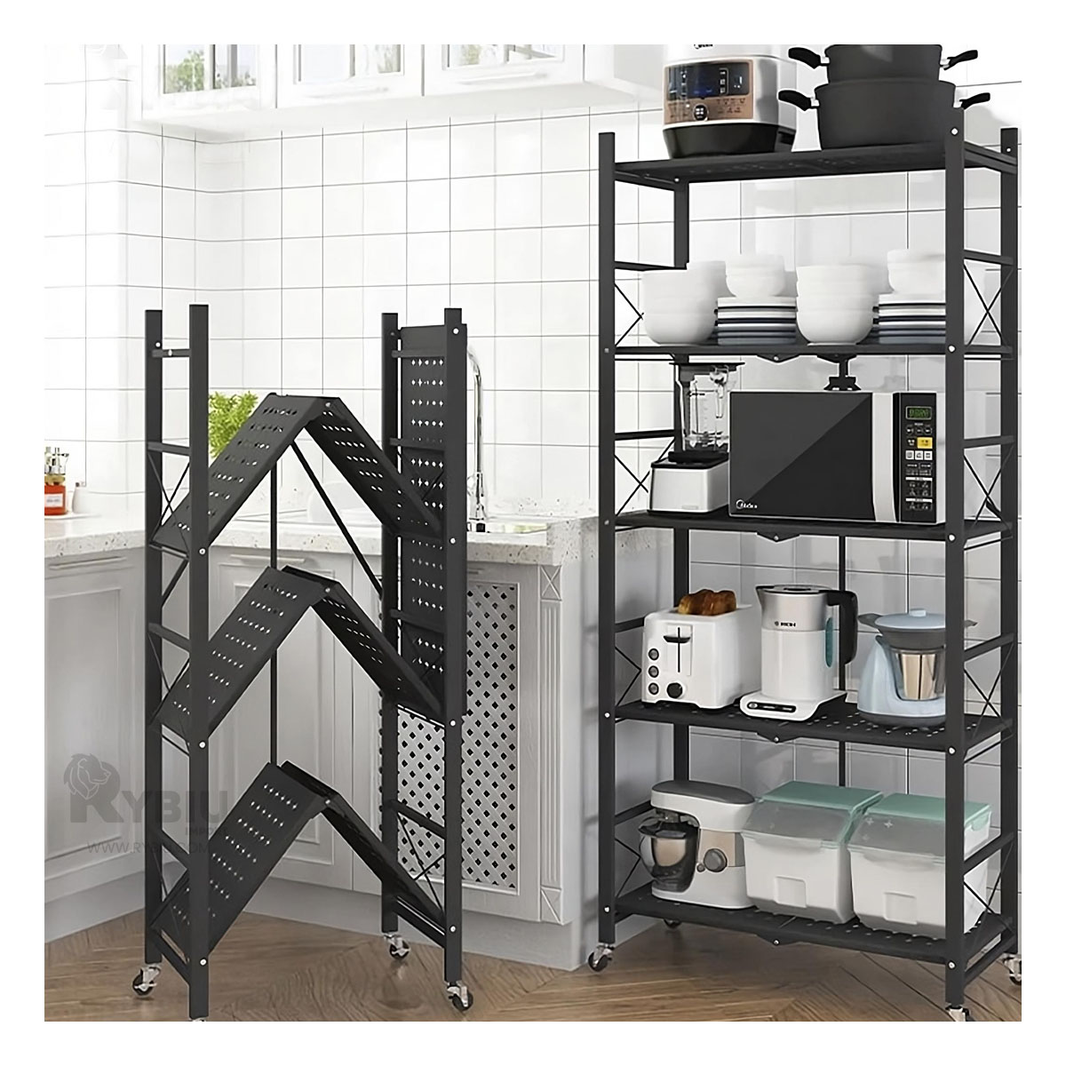 MUEBLE PRACTICO CON 5 NIVELES EN NEGRO Y+GIFT MINIAGENDA - 4