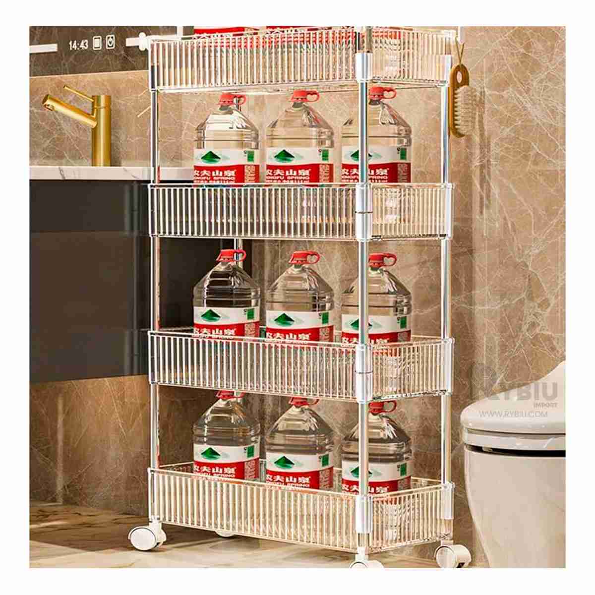 ORGANIZADOR RYBIU HO29677 TRANSPARENTE ESTETICO BAÑO ACRILICO + REGALO AGENDITA - 2