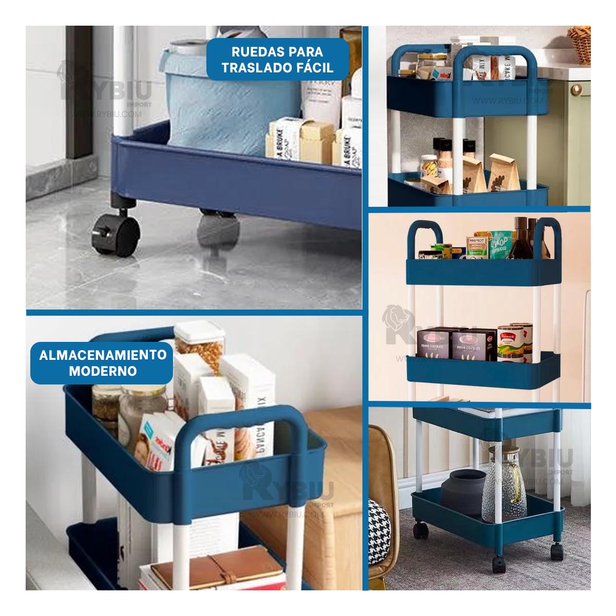 MUEBLE RYBIU HO30739 AZUL CON ASAS CASA + REGALO STICKERS - 3