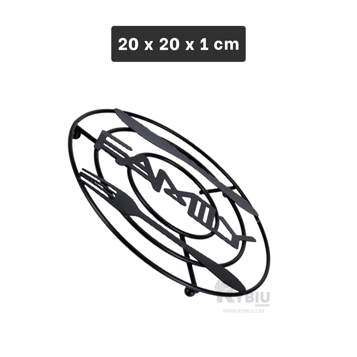 BASE RYBIU CO29717 NEGRO UTIL COCINA + ENVOLTORIO REGALO - 5