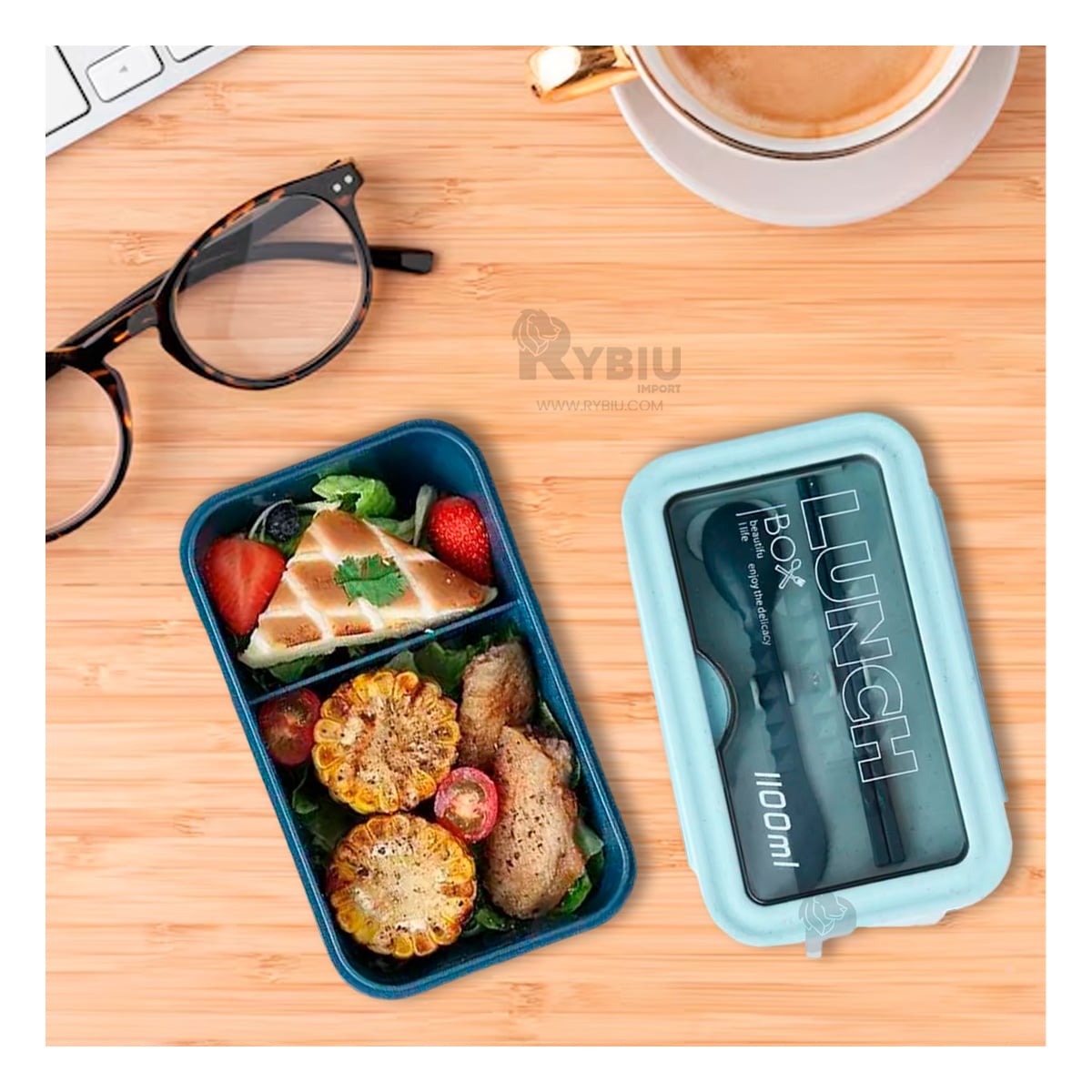 ENVASE FUNCIONAL RYBIU CO29593 AZUL +GIFT STICKERS - 2