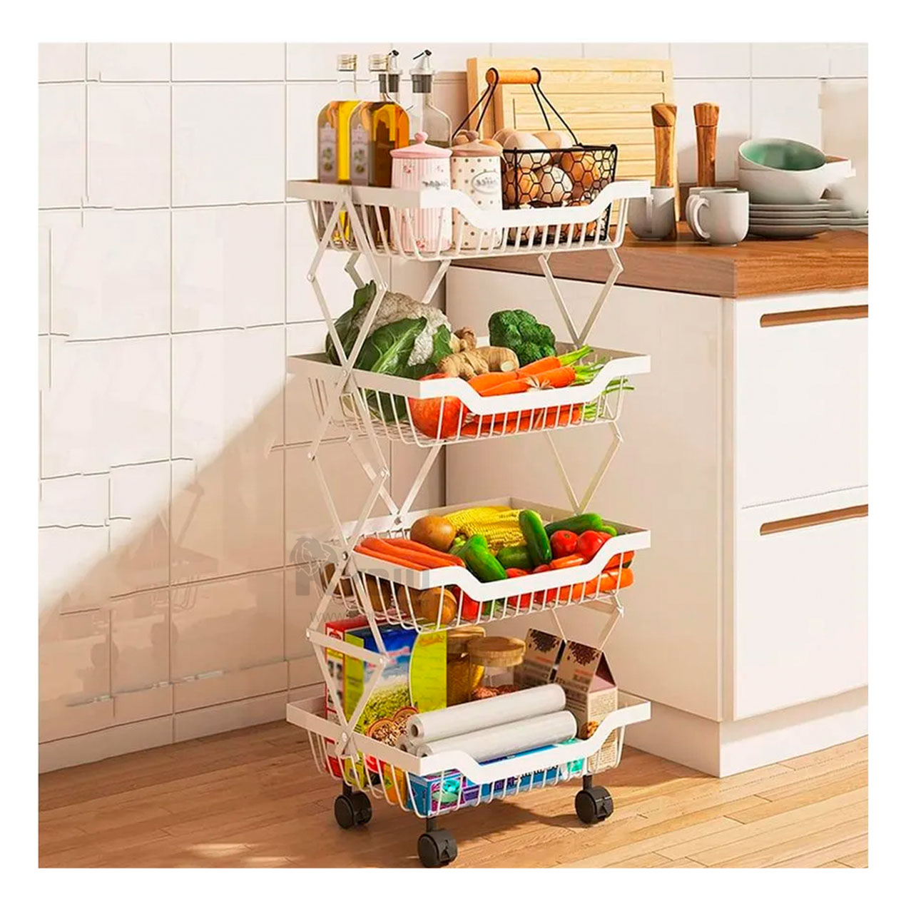 ORGANIZADOR RYBIU CO29690 BLANCO PRODUCTOS 4 PISOS + REGALO STICKERS - 1