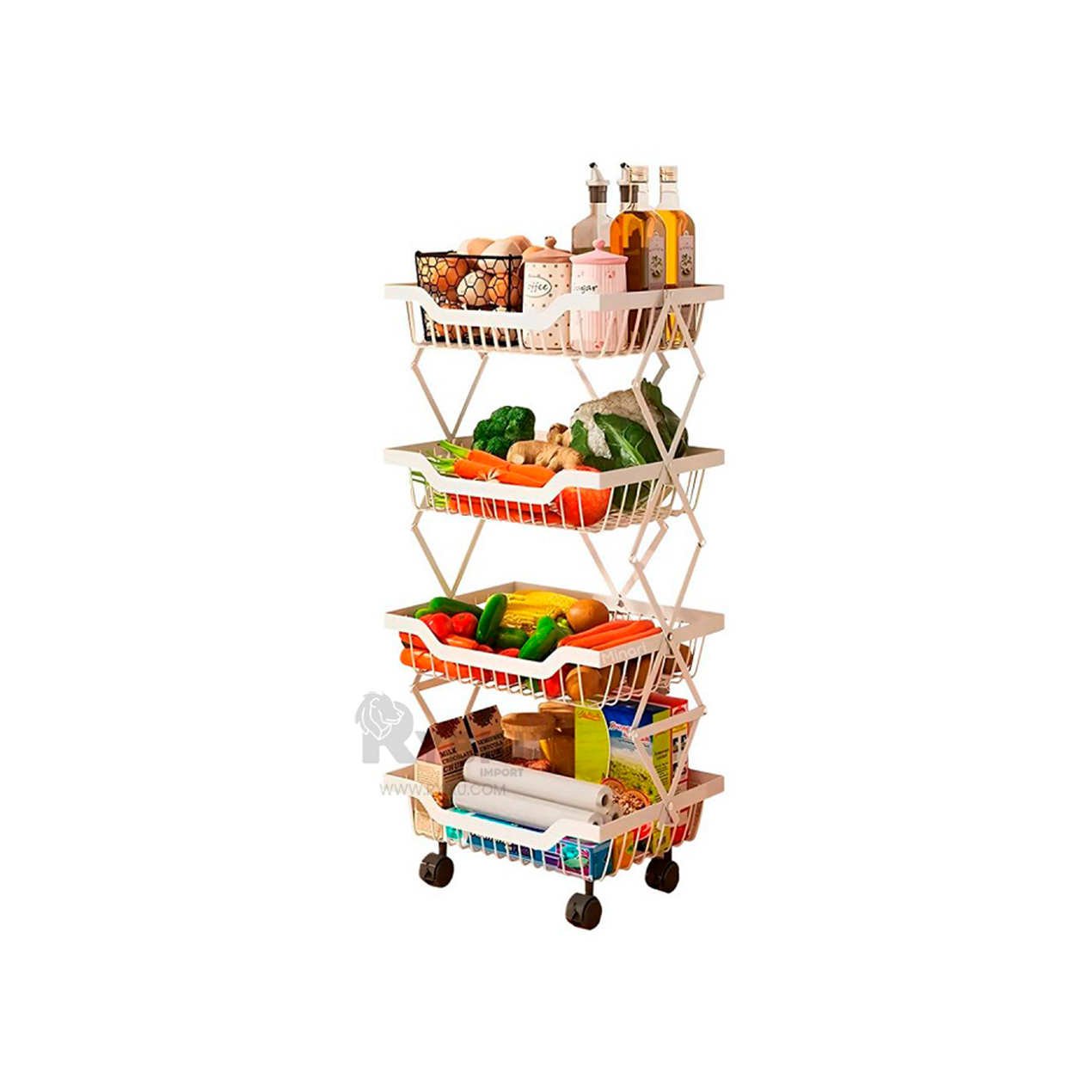 ORGANIZADOR RYBIU CO29690 BLANCO PRODUCTOS 4 PISOS + REGALO STICKERS - 4
