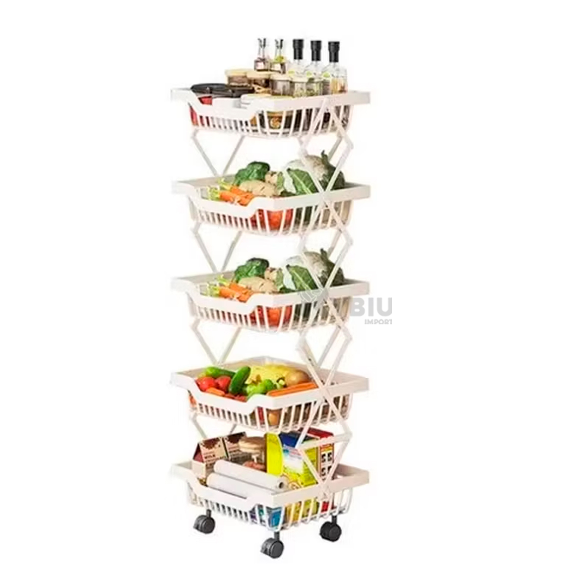 ORGANIZADOR RYBIU CO29692 ACERO INOXIDABLE BLANCO COMPACTO 5 PISOS + REGALO AGENDITA - 4