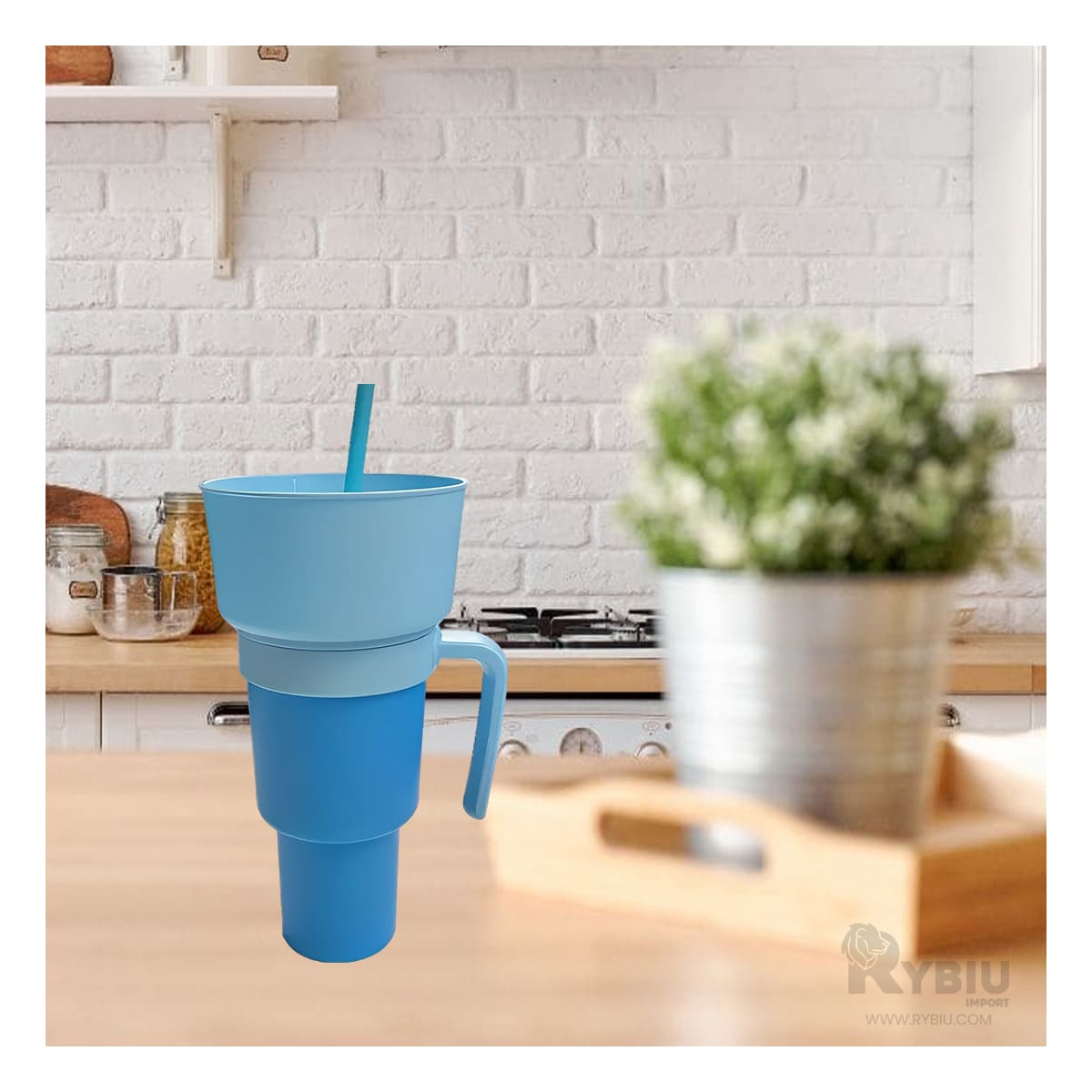 ENVASE FUNCIONAL RYBIU CO29758 CELESTE +GIFT MINIAGENDA - 2