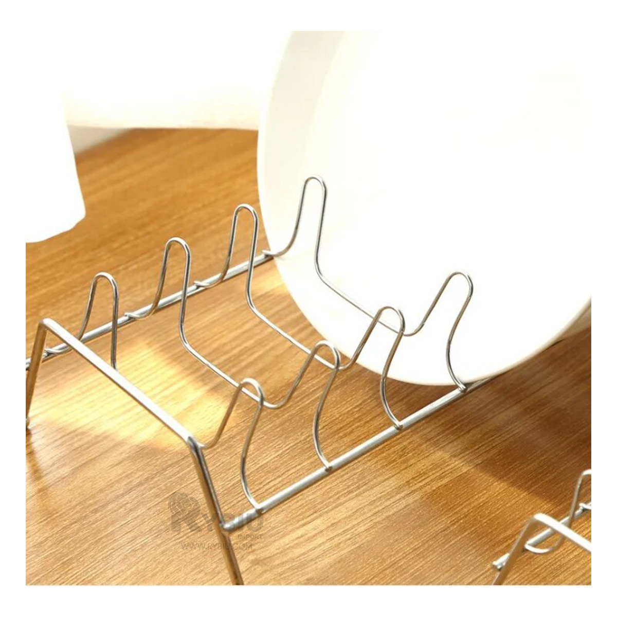 REPISA RYBIU CO29878 ACERO INOXIDABLE PLATEADO ESCURRIDIZA + REGALO LIGAS PEINAR - 3