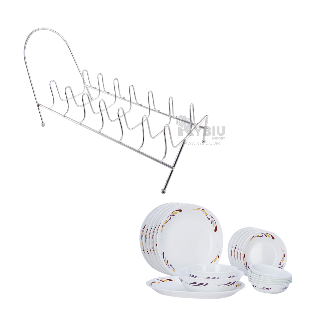 REPISA RYBIU CO29878 ACERO INOXIDABLE PLATEADO ESCURRIDIZA + REGALO LIGAS PEINAR - 4