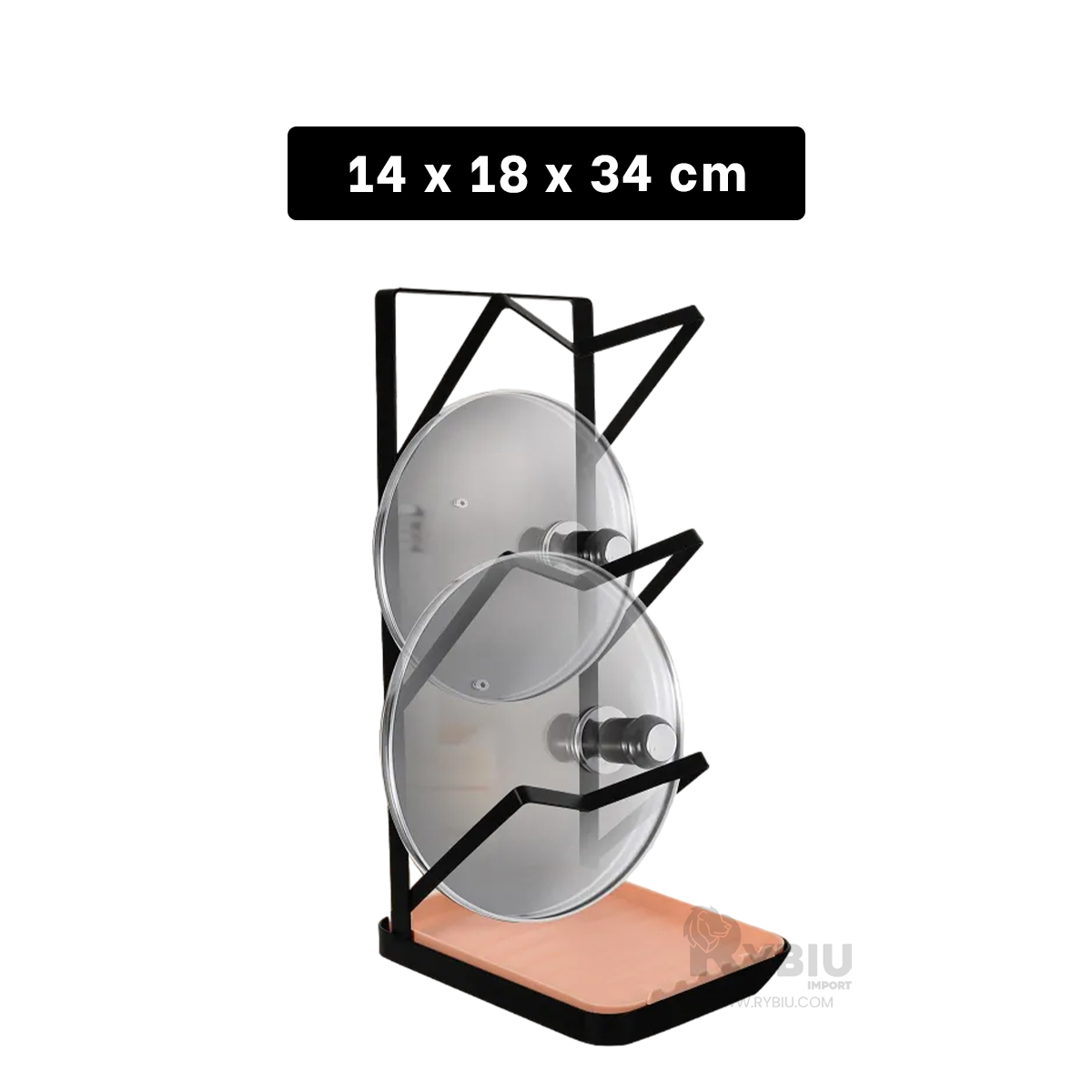SOPORTE RYBIU CO29880 ACERO INOXIDABLE NEGRO RESISTENTE UTENSILIOS + REGALO STICKERS - 3