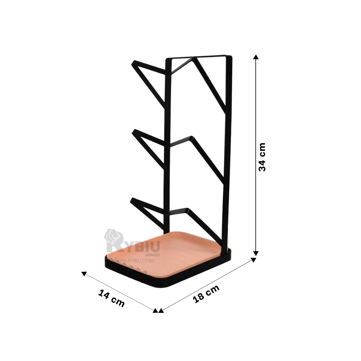 SOPORTE RYBIU CO29880 ACERO INOXIDABLE NEGRO RESISTENTE UTENSILIOS + REGALO STICKERS - 5