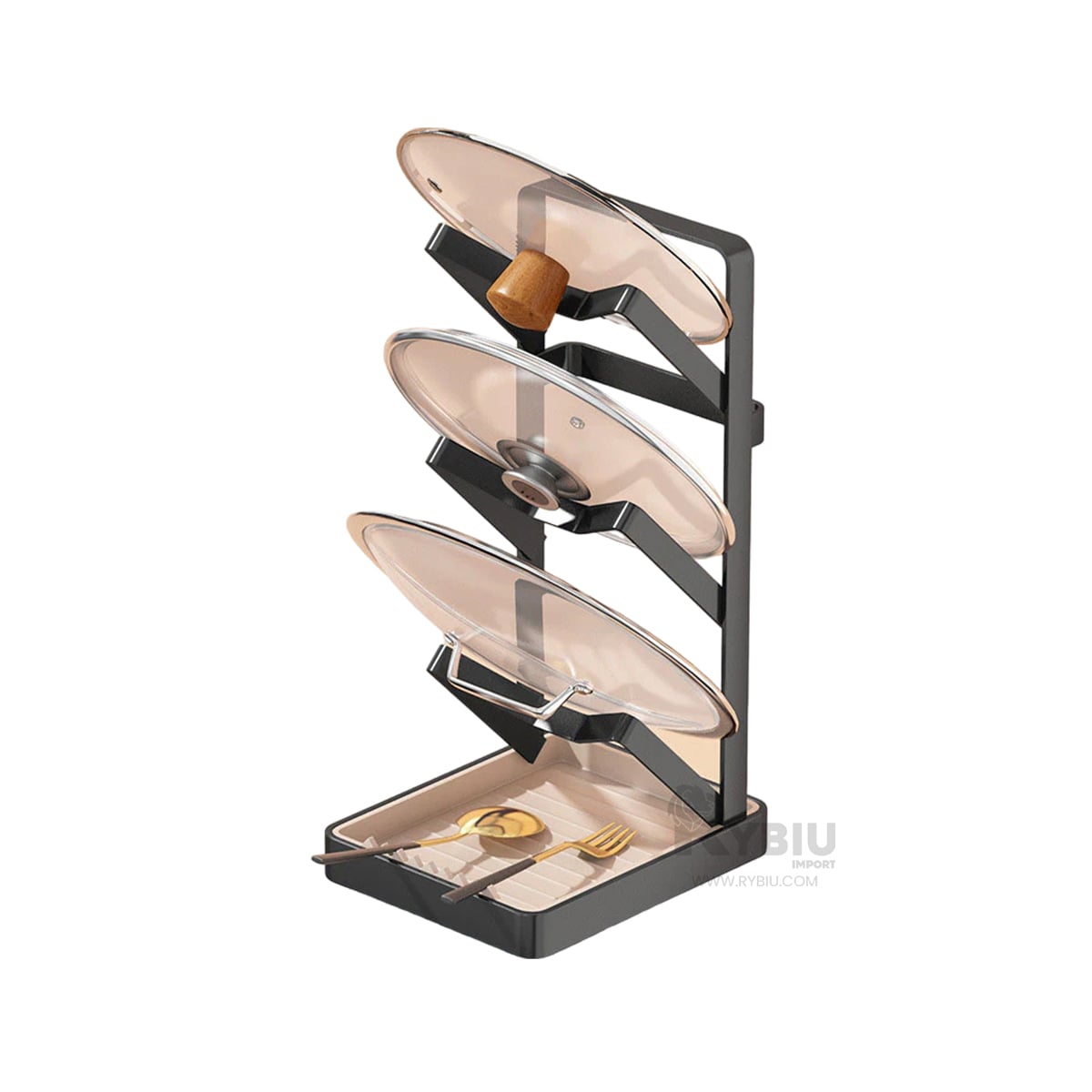 DIVISOR RYBIU CO29880 ACERO INOXIDABLE NEGRO TENDENCIA + REGALO LIGAS PEINAR - 3
