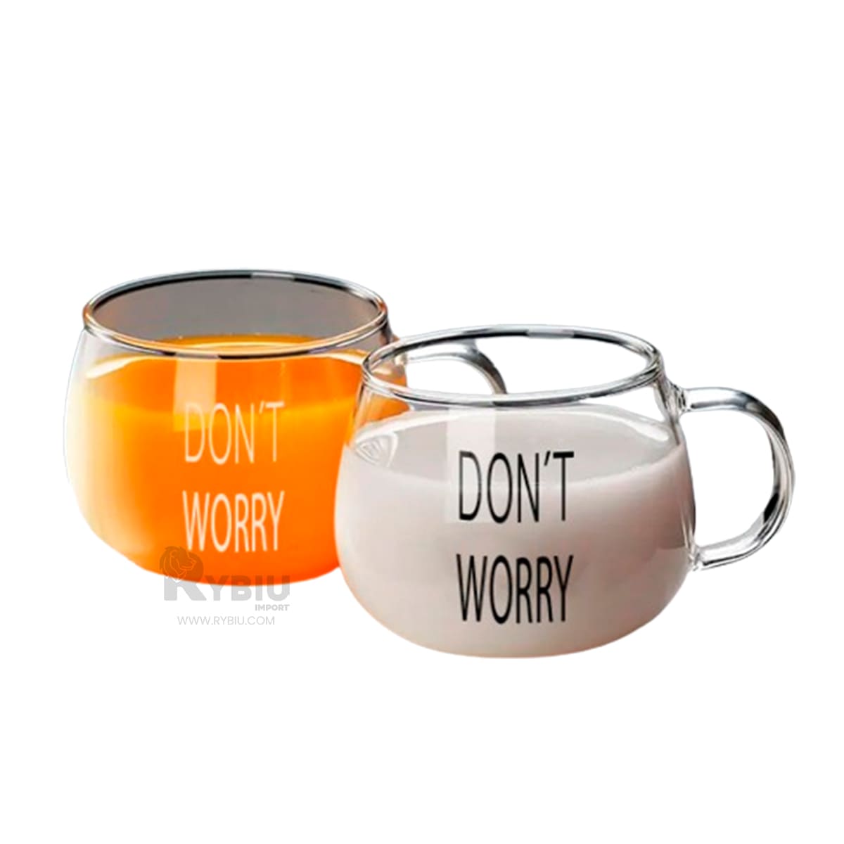 TAZON RYBIU ERGONOMICO PARA CAFE EN TRANSPARENTE + GIFT STICKERS 209 - 1