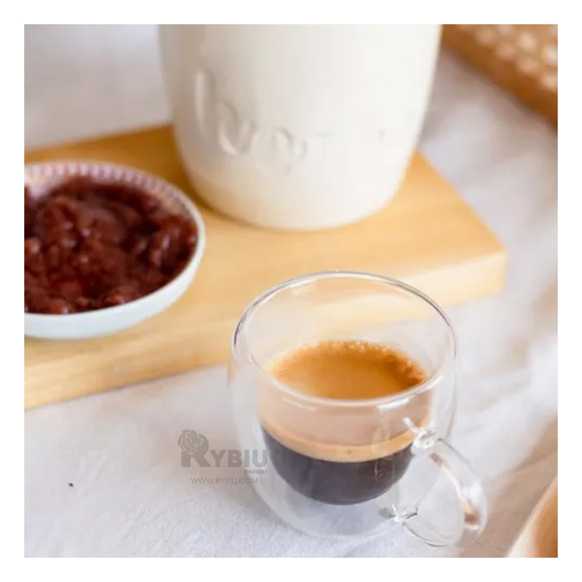 VASO RYBIU UTIL DE 250ML 8.3X8.3X9CM + BANDERITAS ADHESIVAS 254 - 2