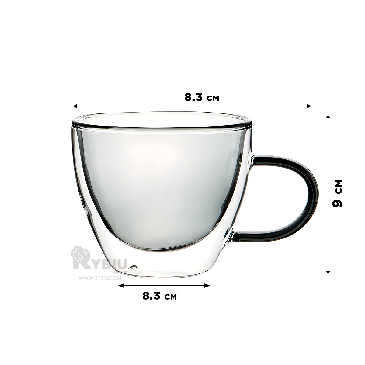 VASO RYBIU UTIL DE 250ML 8.3X8.3X9CM + BANDERITAS ADHESIVAS 254 - 5