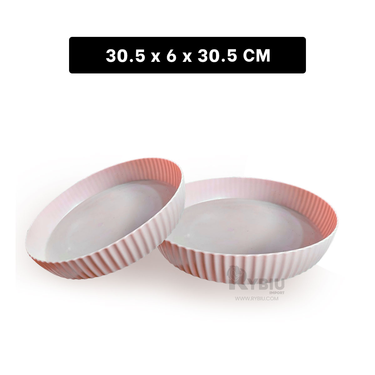 RECIPIENTE RYBIU R2953 ROSADO MINIMALISTA + BANDERITAS ADHESIVAS - 5