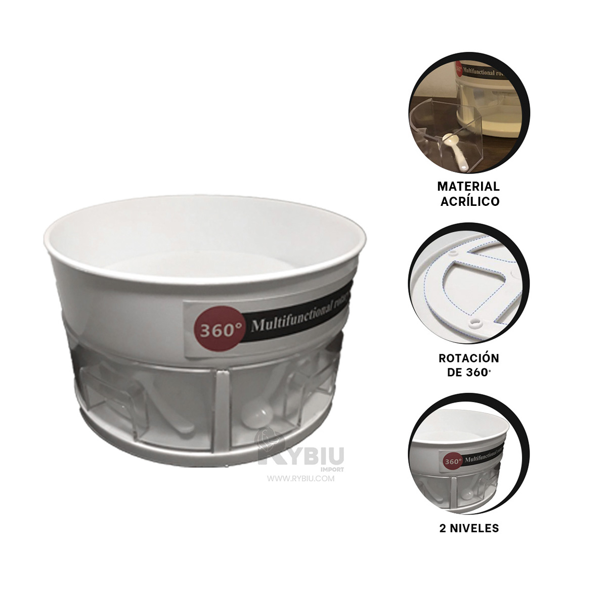 PLATAFORMA RYBIU HO29751 BLANCO DURABLE Y LLAMATIVA + BANDERITAS ADHESIVAS - 3