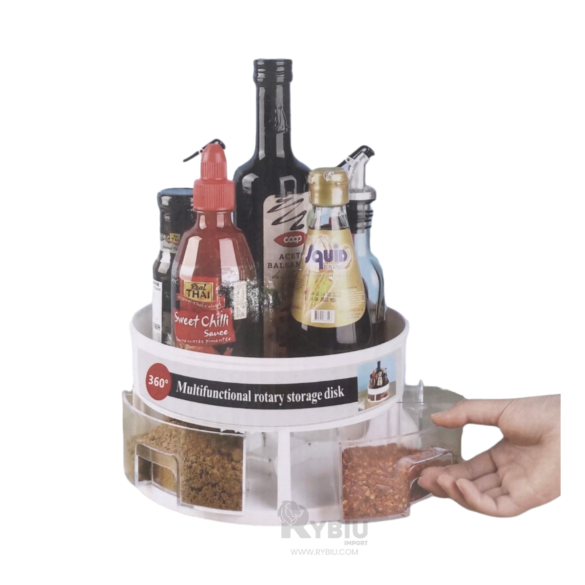 BANDEJA RYBIU HO29751 BLANCO PORTATIL Y ELEGANTE + GIFT STICKERS - 2