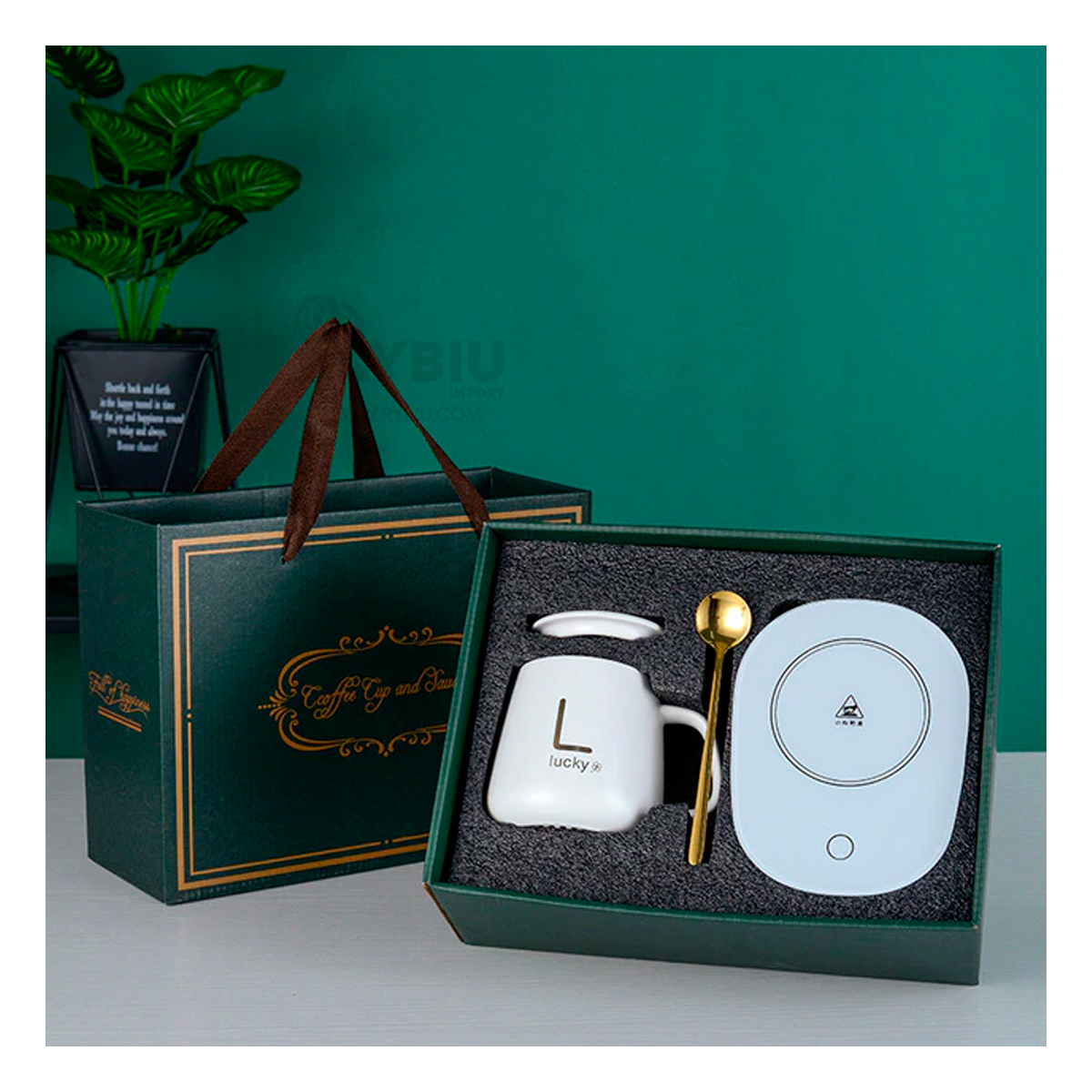 CALENTADOR TERMICO RYBIU CO30463 EN COLOR BLANCO+ PAPEL DE REGALO - 1
