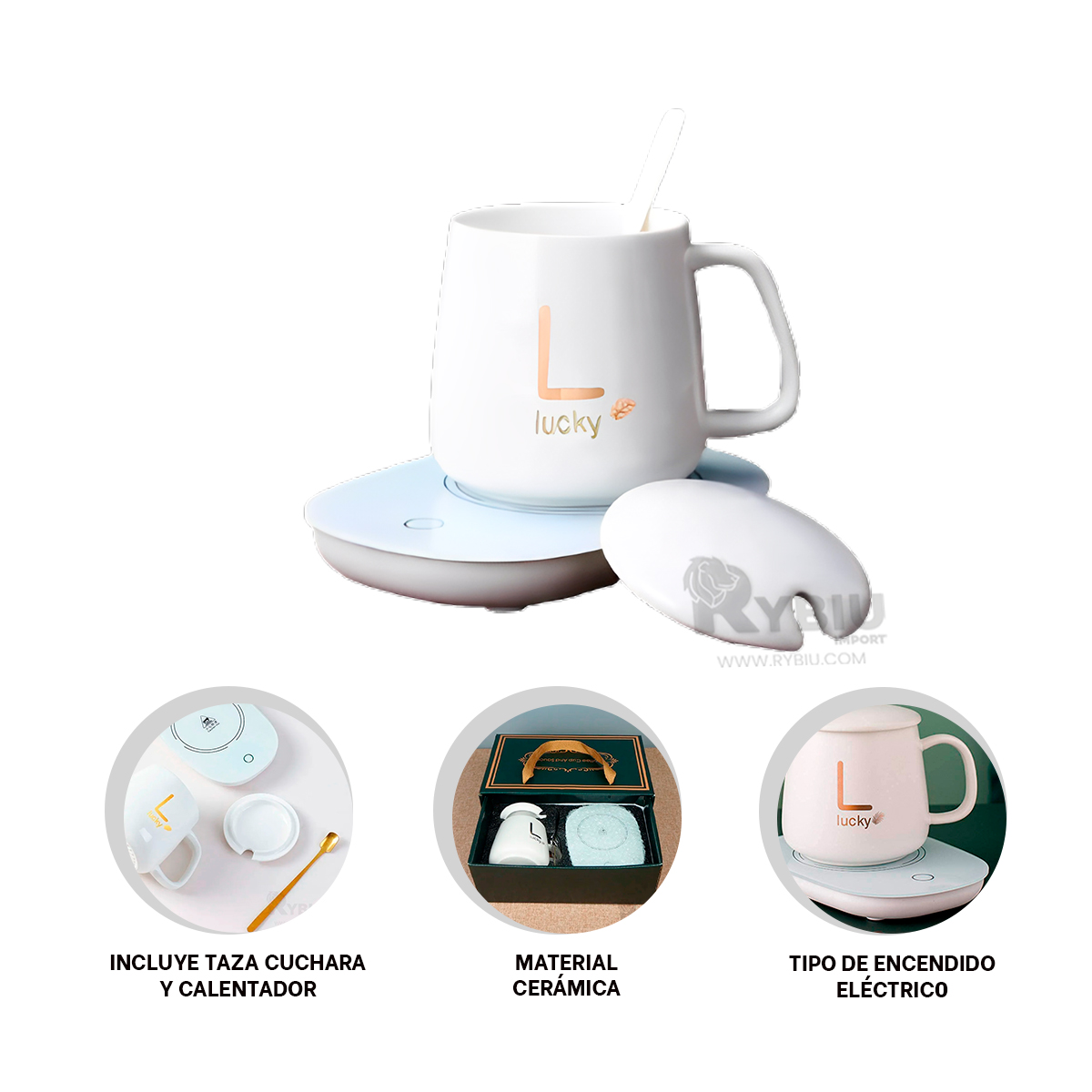 PACK RYBIU CO30463 MINI ESTUFA EN COLOR BLANCO+ ENVOLTORIO DE REGALO - 3