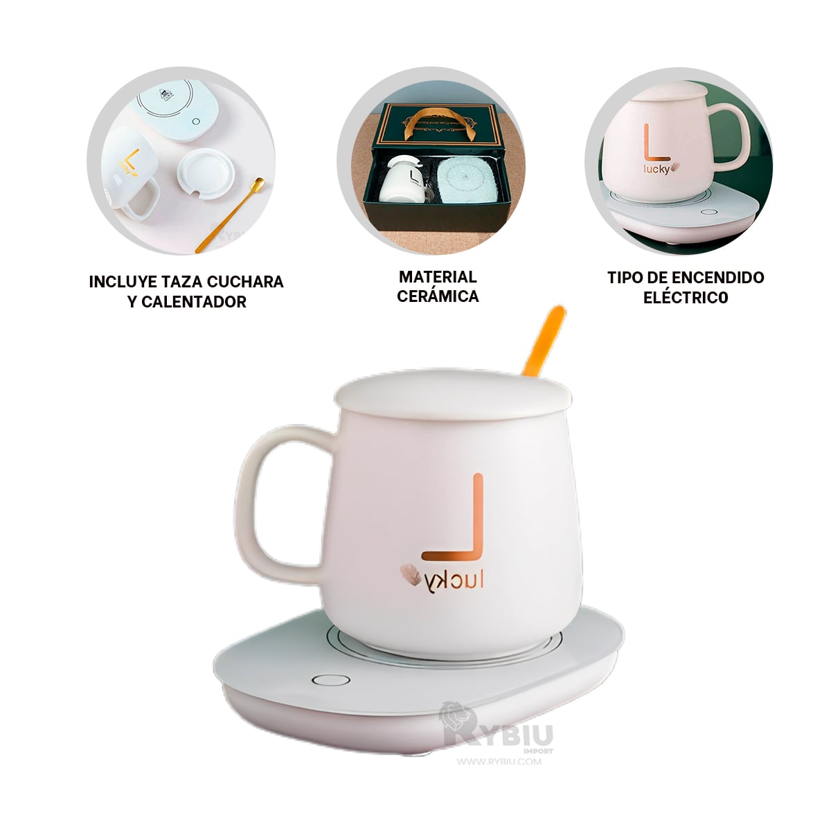 PACK RYBIU CO30463 COMPACTO CON CALECFACCION EN BLANCO+ REGALO STICKERS - 3