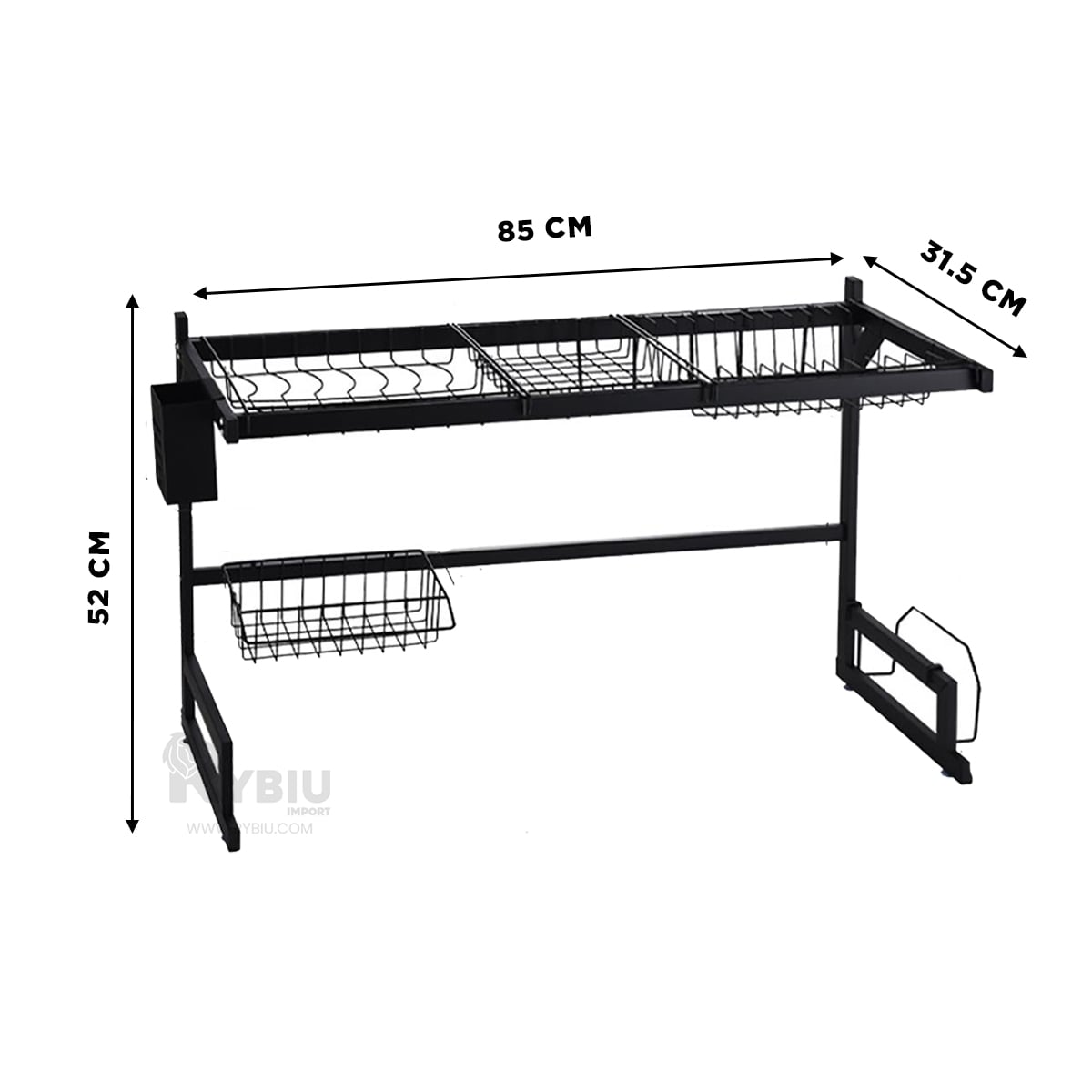 ESCURRIDOR RYBIU CO30407 NEGRO BANDEJA NUEVA UTENSILIOS 85 CM + GIFT MINIAGENDA - 5