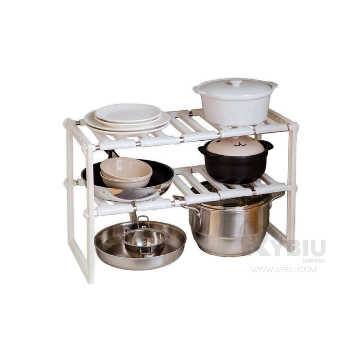 ORGANIZADOR RYBIU CO30408 ACERO INOXIDABLE BLANCO COCINA + BANDERITAS ADHESIVAS - 2