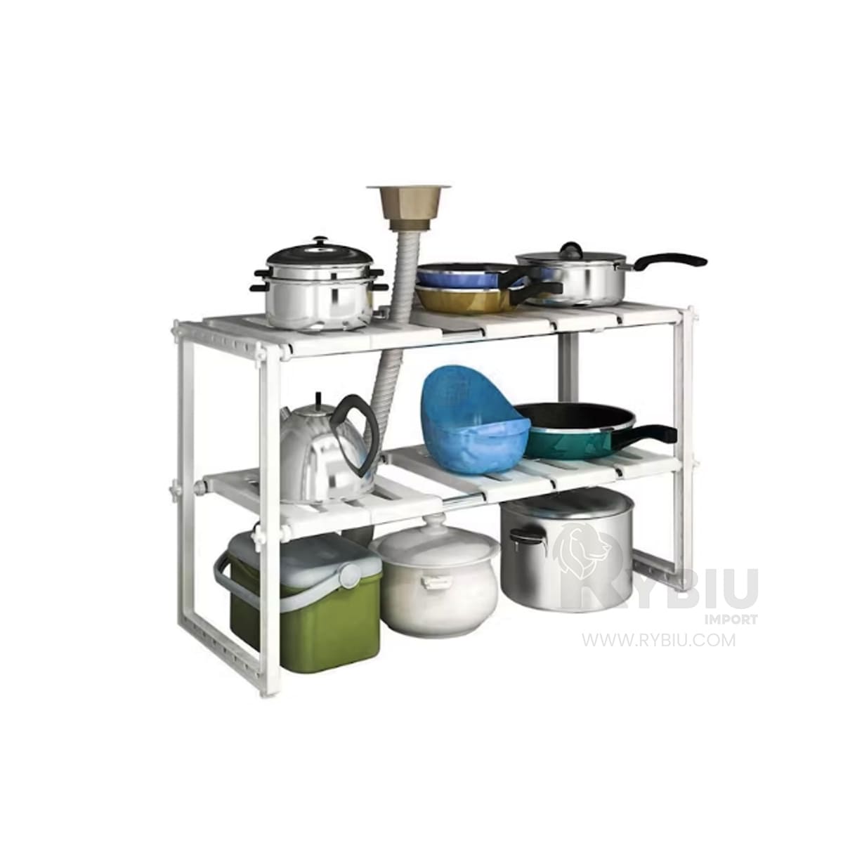 ORGANIZADOR RYBIU CO30408 ACERO INOXIDABLE BLANCO COCINA + BANDERITAS ADHESIVAS - 3