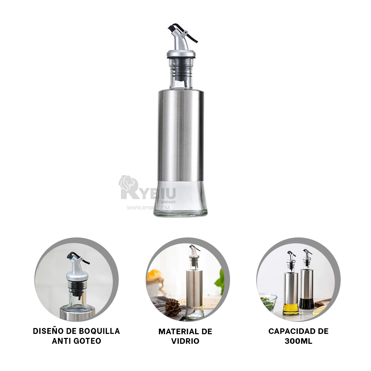 ENVASE EFICIENTE DE ACEITE 300 ML Y+BANDERITAS ADHESIVAS - 2