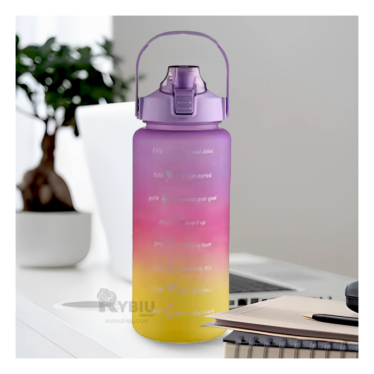 BOTELLAS RYBIU CO29591 2L 1L Y 300ML MORADO + GIFT MINIAGENDA - 2